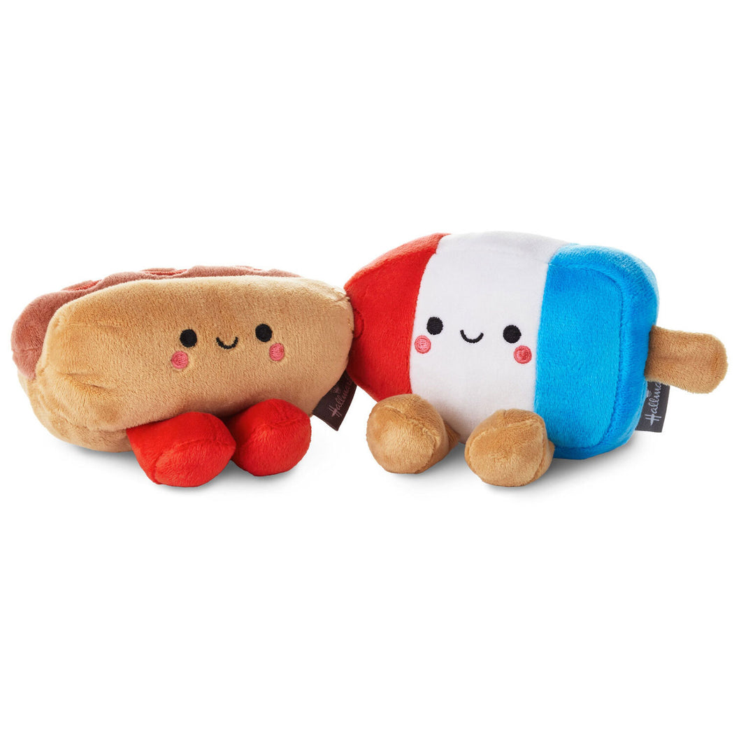 Hallmark Better Together Hot Dog and Freeze Pop Magnetic Plush Pair, 3.5