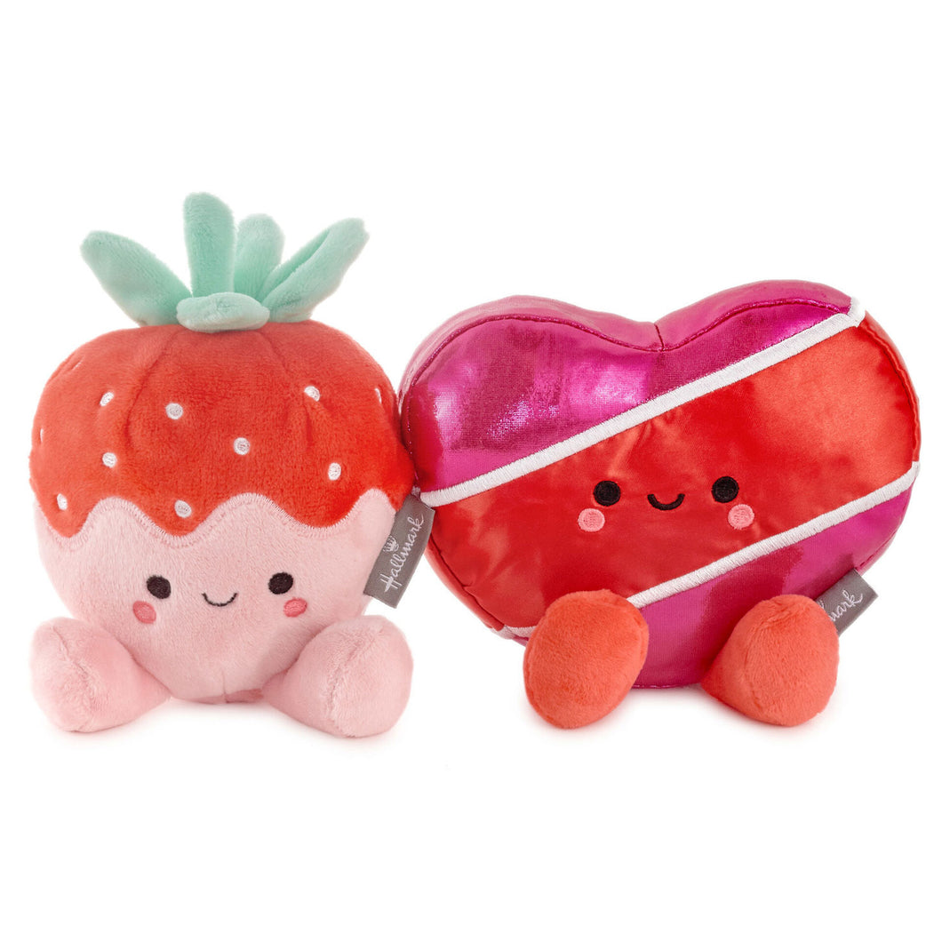Hallmark Better Together Strawberry and Chocolates Magnetic Plush Pair, 5.5