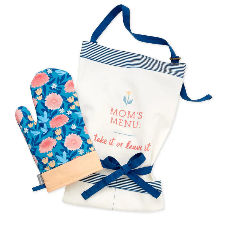 Hallmark Mom's Menu Apron and Oven Mitt Gift Bundle – Winkie's Hallmark ...