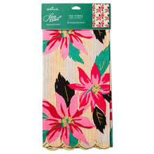 Load image into Gallery viewer, Hallmark Lacey Chabert Collection Vibrant Poinsettias Tea Towel, 18x26
