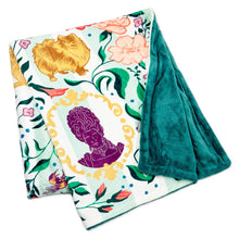 Load image into Gallery viewer, Hallmark Bridgerton Ton Silhouettes on Floral Blanket, 50x60
