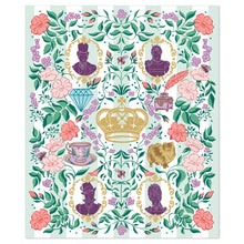 Load image into Gallery viewer, Hallmark Bridgerton Ton Silhouettes on Floral Blanket, 50x60
