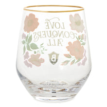 Load image into Gallery viewer, Hallmark Bridgerton Love Conquers All Stemless Wine Glass
