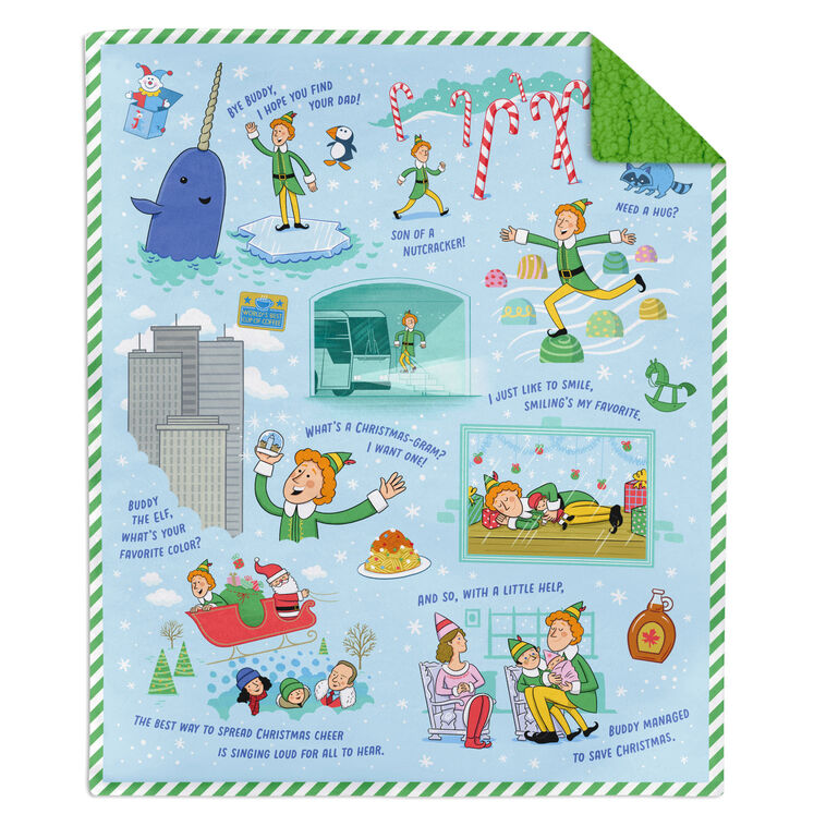 Hallmark Elf Journey to New York Throw Blanket