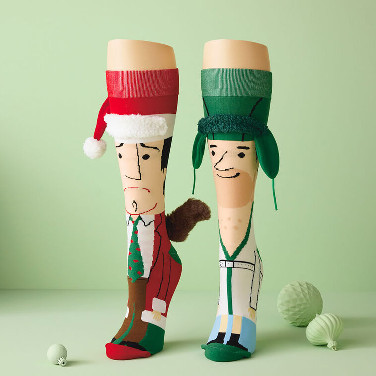 Hallmark National Lampoon's Christmas Vacation™ Clark and Eddie Novelty Socks