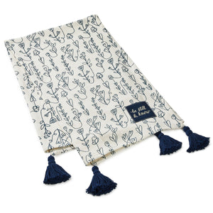 DaySpring Be Still and Know Throw Blanket With Tassels, 50x60