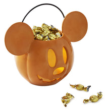 Load image into Gallery viewer, Hallmark Disney Mickey Mouse Jack-o&#39;-Lantern Candy Bowl With Light
