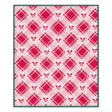 Load image into Gallery viewer, Hallmark Disney Mickey Mouse Ears Peppermint Plaid Throw Blanket, 50x60
