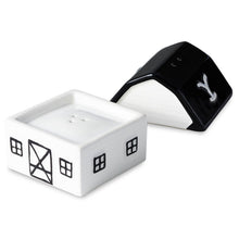Load image into Gallery viewer, Hallmark Yellowstone Dutton Ranch Barn Stacked Salt and Pepper Shaker Set
