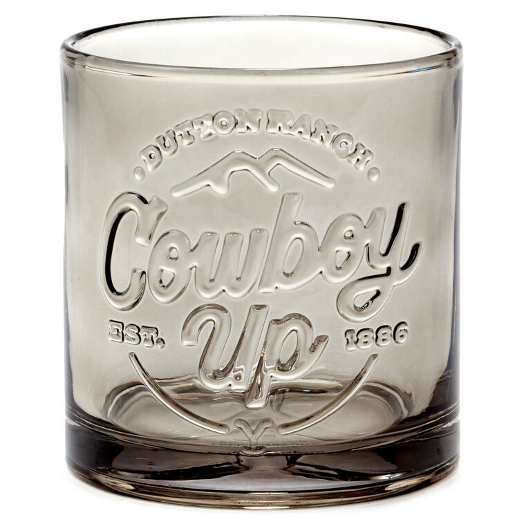 Hallmark Yellowstone Dutton Ranch Cowboy Up Lowball Glass, 9.5 oz.