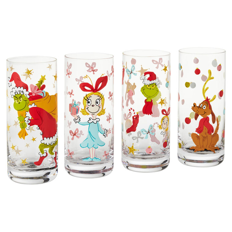 Hallmark Dr. Seuss's How the Grinch Stole Christmas!™ Drinking Glasses, Set of 4