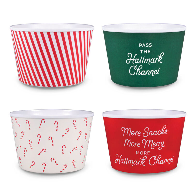 Hallmark Channel Holiday Movie-Watching Popcorn Snack Bowls, Set of 4 - Thumbnail 2
