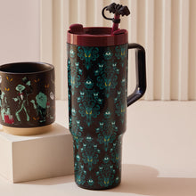 Load image into Gallery viewer, Haunted Mansion Handled Travel Cup With Eye Wallpaper  image number 2 Disney The Haunted Mansion Insulated Travel Cup With Handle, 40 oz.
