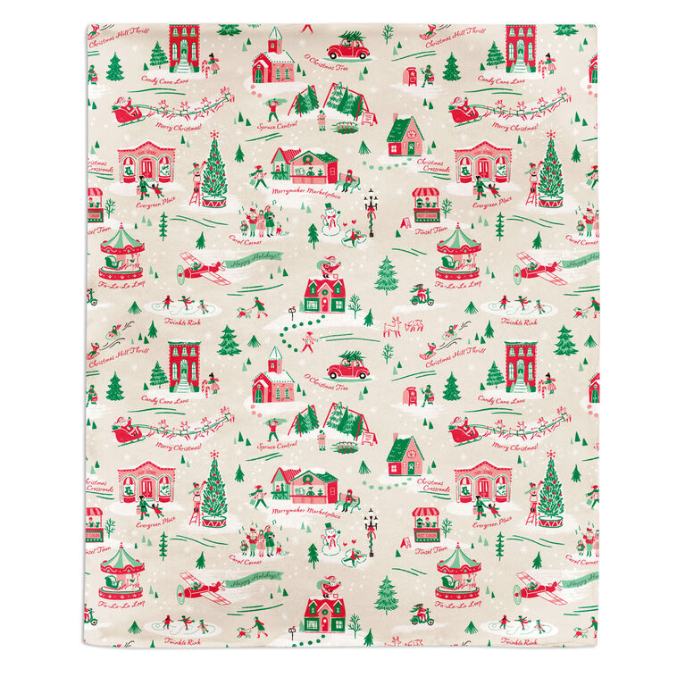 Hallmark Holiday Toile Throw Blanket, 50x60