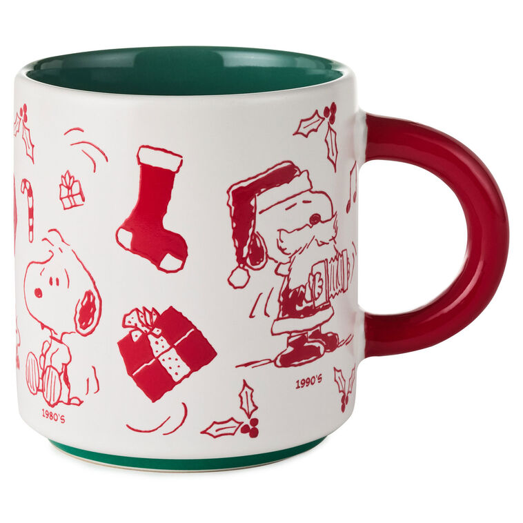 Hallmark Peanuts® Holiday Snoopy Through the Decades Mug, 17.5 oz.