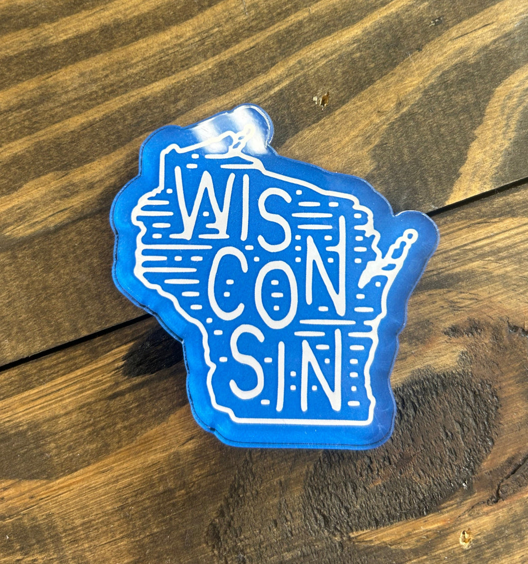 Wisconsin Magnet - Blue