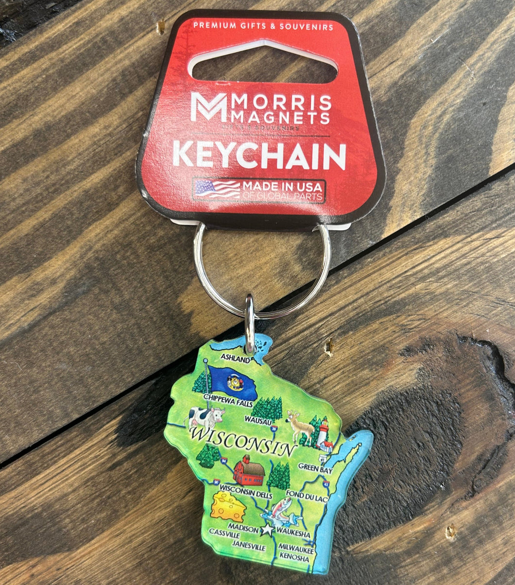 Wisconsin Icons Keychain