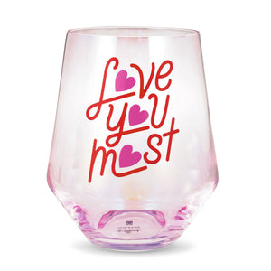 Hallmark Love You Most Jumbo Stemless Wine Glass, 43 oz.