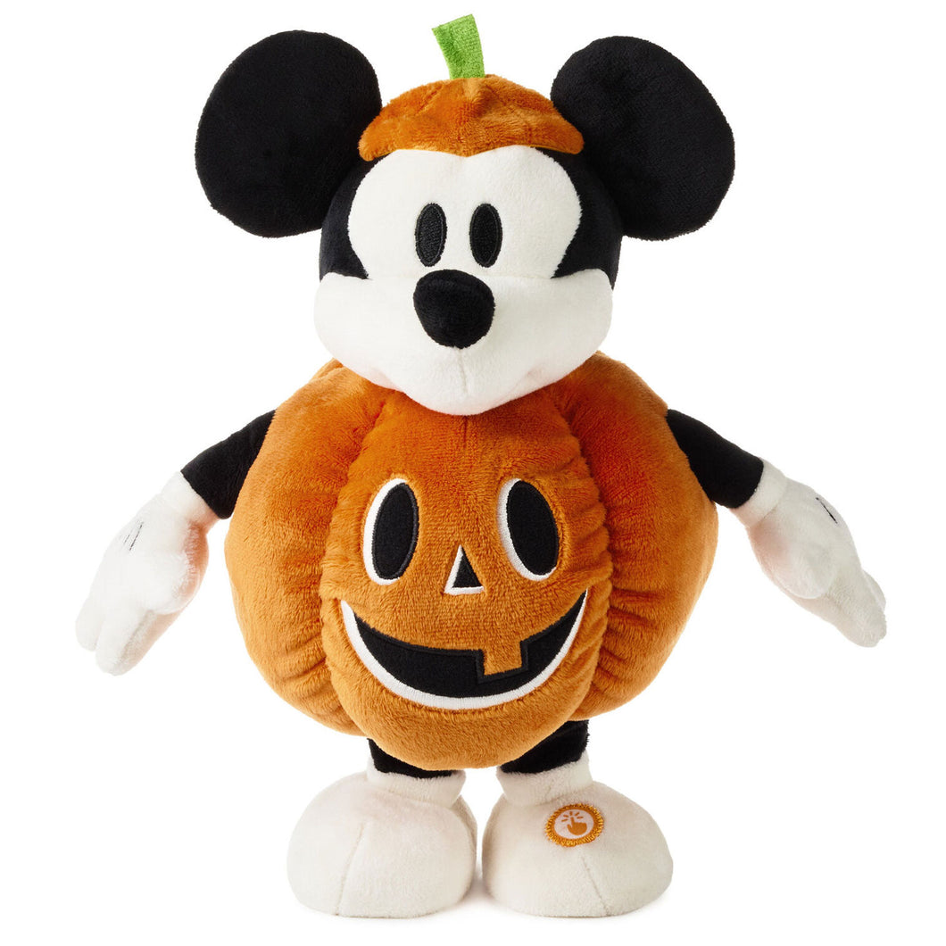 Hallmark Disney Jack-o'-Lantern Mickey Mouse Plush With Sound and Motion, 12.5