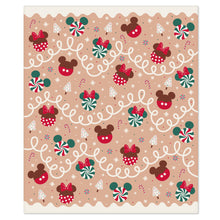 Load image into Gallery viewer, Hallmark Disney Mickey and Minnie Icons on Gingerbread Throw Blanket, 50x60
