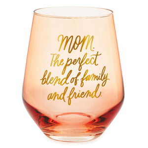 Hallmark Mom, the Perfect Blend Stemless Wine Glass 14 oz.