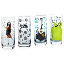 Load image into Gallery viewer, Hallmark Disney Tim Burton&#39;s The Nightmare Before Christmas Color-Changing Drinking Glasses, Set of 4
