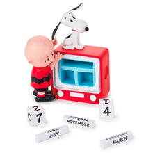 Load image into Gallery viewer, Hallmark Peanuts® Charlie Brown and Snoopy TV Set Perpetual Calendar
