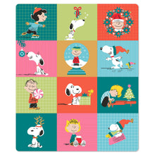 Load image into Gallery viewer, Hallmark Peanuts® Holiday Patchwork Throw Blanket, 50x60
