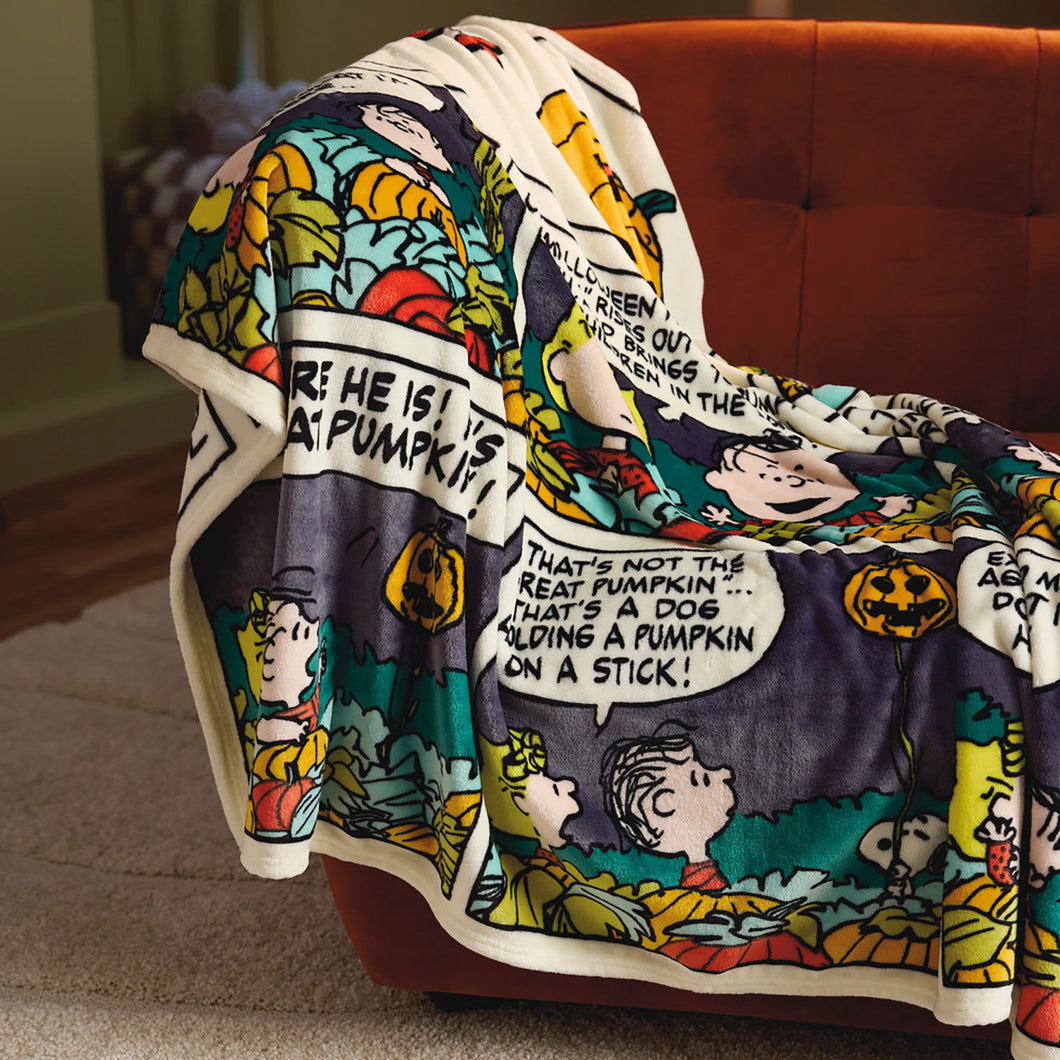 Hallmark Peanuts® Great Pumpkin Comic Strip Throw Blanket, 60x50