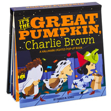Load image into Gallery viewer, Hallmark Peanuts® It&#39;s the Great Pumpkin, Charlie Brown Lighted Pop-Up Book
