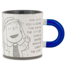 Load image into Gallery viewer, Hallmark Peanuts® Linus Nativity Speech Speckled Mug, 16 oz.
