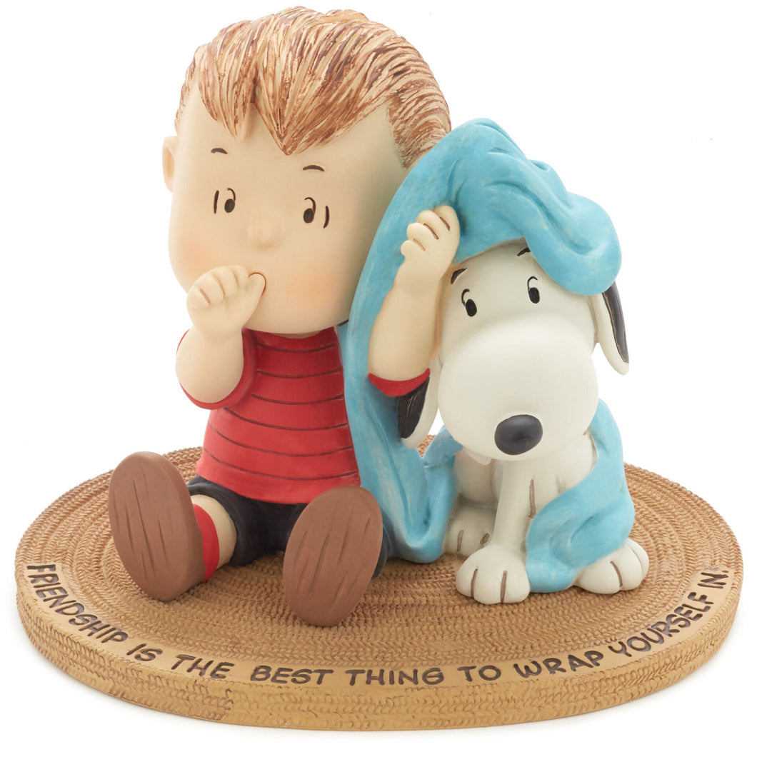 Hallmark Peanuts® Linus and Snoopy Wrapped in Friendship Mini Figurine, 3.88