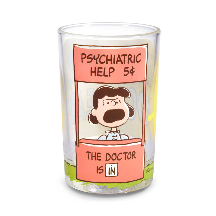 Hallmark Peanuts® Lucy The Doctor Is In Collectible Drinking Glass, 13.5 oz.