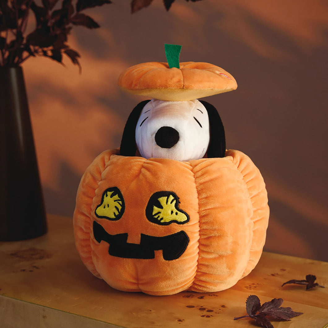 Hallmark Peanuts® Snoopy Peek-a-Boo Pumpkin Plush With Sound and Motion, 9.6
