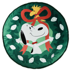 Hallmark Peanuts® Snoopy Wreath Light-Up Pillow, 17"