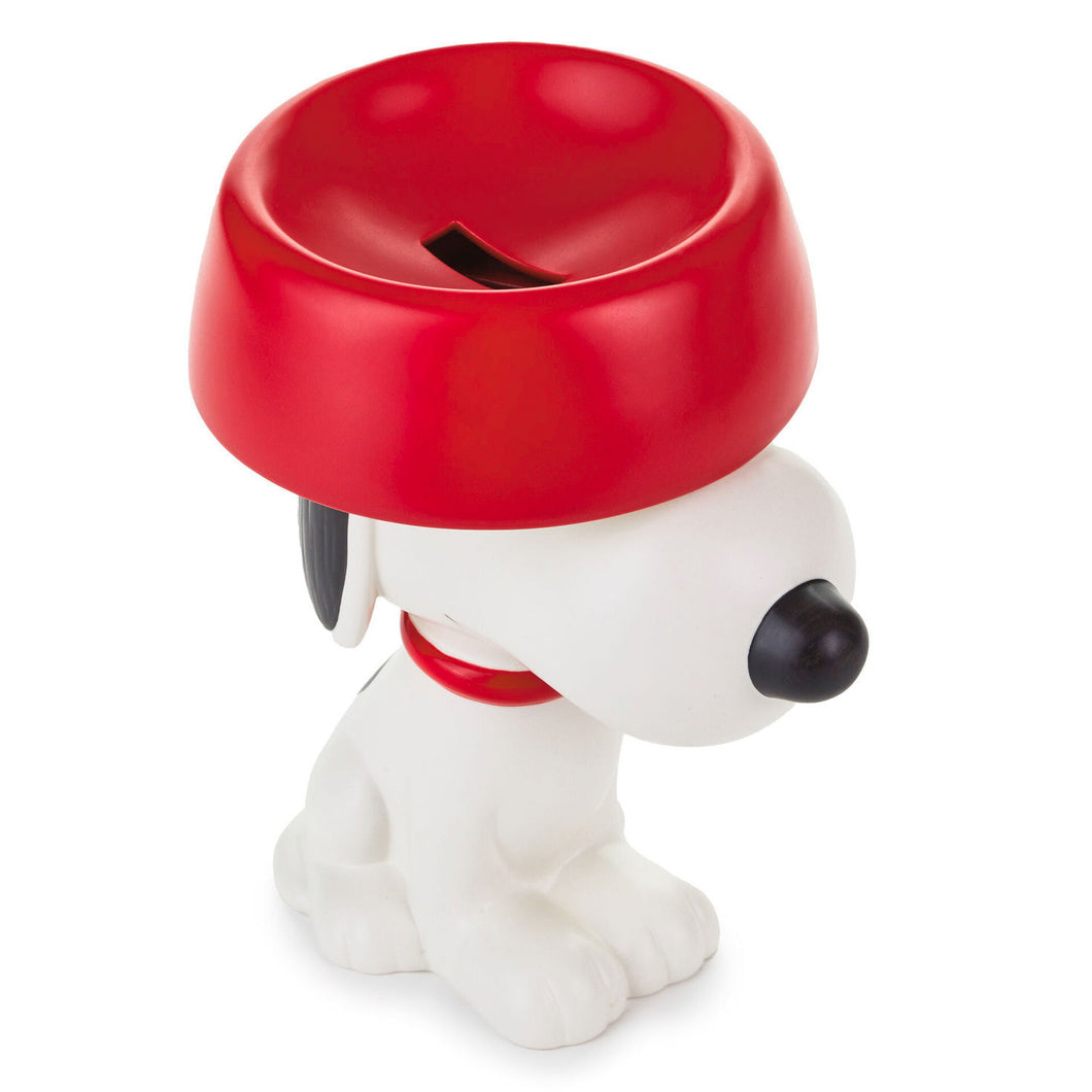 Hallmark Peanuts® Snoopy With Dog Dish Ceramic Coin Bank