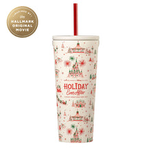 Load image into Gallery viewer, Hallmark + Disney Holiday Ever After Corkcicle Stainless Steel Cold Cup, 24 oz.
