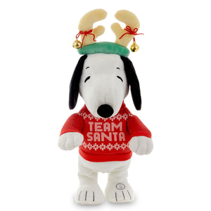 Hallmark Peanuts® Team Santa Snoopy Plush With Sound and Motion, 14"