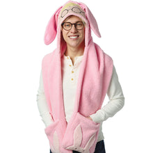 Load image into Gallery viewer, Hallmark A Christmas Story™ Ralphie&#39;s Pink Bunny Suit Hooded Scarf With Pockets
