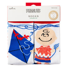 Load image into Gallery viewer, Hallmark Peanuts® Charlie Brown With Kite Novelty Crew Socks
