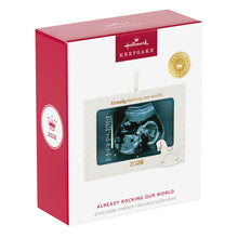Load image into Gallery viewer, Hallmark Already Rocking Our World 2026 Photo Frame Porcelain Ornament
