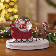 Load image into Gallery viewer, Hallmark Santa&#39;s Sleigh Musical Snow Globe Figurine, 5.6&quot;
