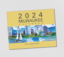 Load image into Gallery viewer, Milwaukee 2024 Watercolor Calendar by James Steeno
