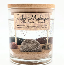 Load image into Gallery viewer, Devonian Coast Lake Michigan Charlevoix Stone Beach Gel Candle
