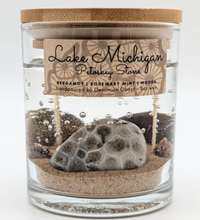 Load image into Gallery viewer, Devonian Coast Lake Michigan Petoskey Stone Beach Gel Candles
