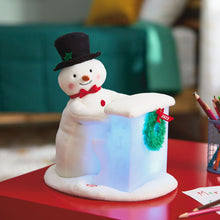 Load image into Gallery viewer, Hallmark 20th Anniversary Sing-Along Showman Snowman Plush With Sound, Light and Motion
