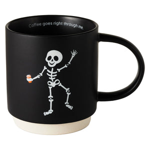 Hallmark Skeleton With To-Go Coffee Cup Funny Mug, 16 oz.