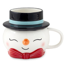 Load image into Gallery viewer, Hallmark Smiling Snowman Holiday Sculpted Mug, 20.5 oz.
