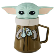 Load image into Gallery viewer, Hallmark Star Wars: The Mandalorian™ Grogu™ Lidded Mug With Sound, 17 oz.
