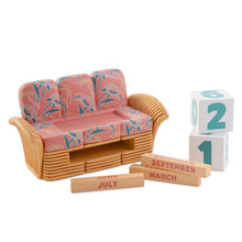 Load image into Gallery viewer, Hallmark The Golden Girls Floral Rattan Couch Perpetual Calendar

